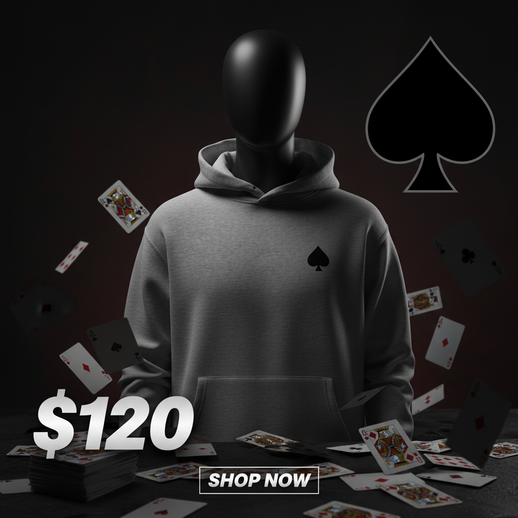 Moody Gray Hoodie Ad