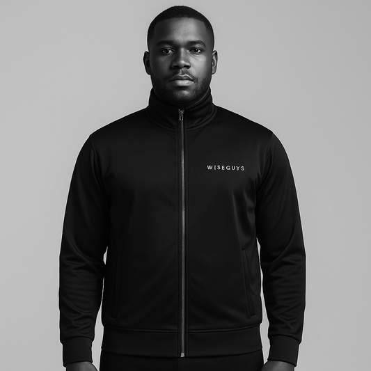 Minimalist Black Track Jacket