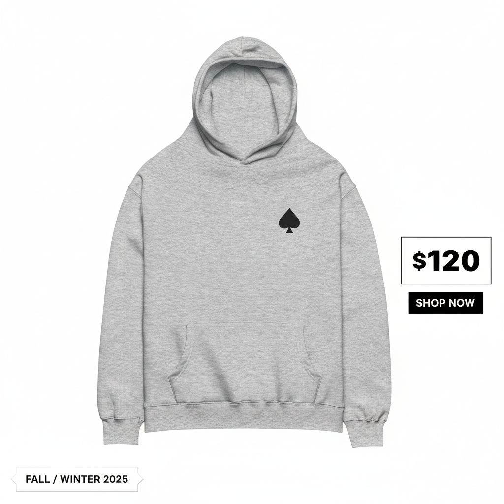 Spade Logo Hoodie Gray