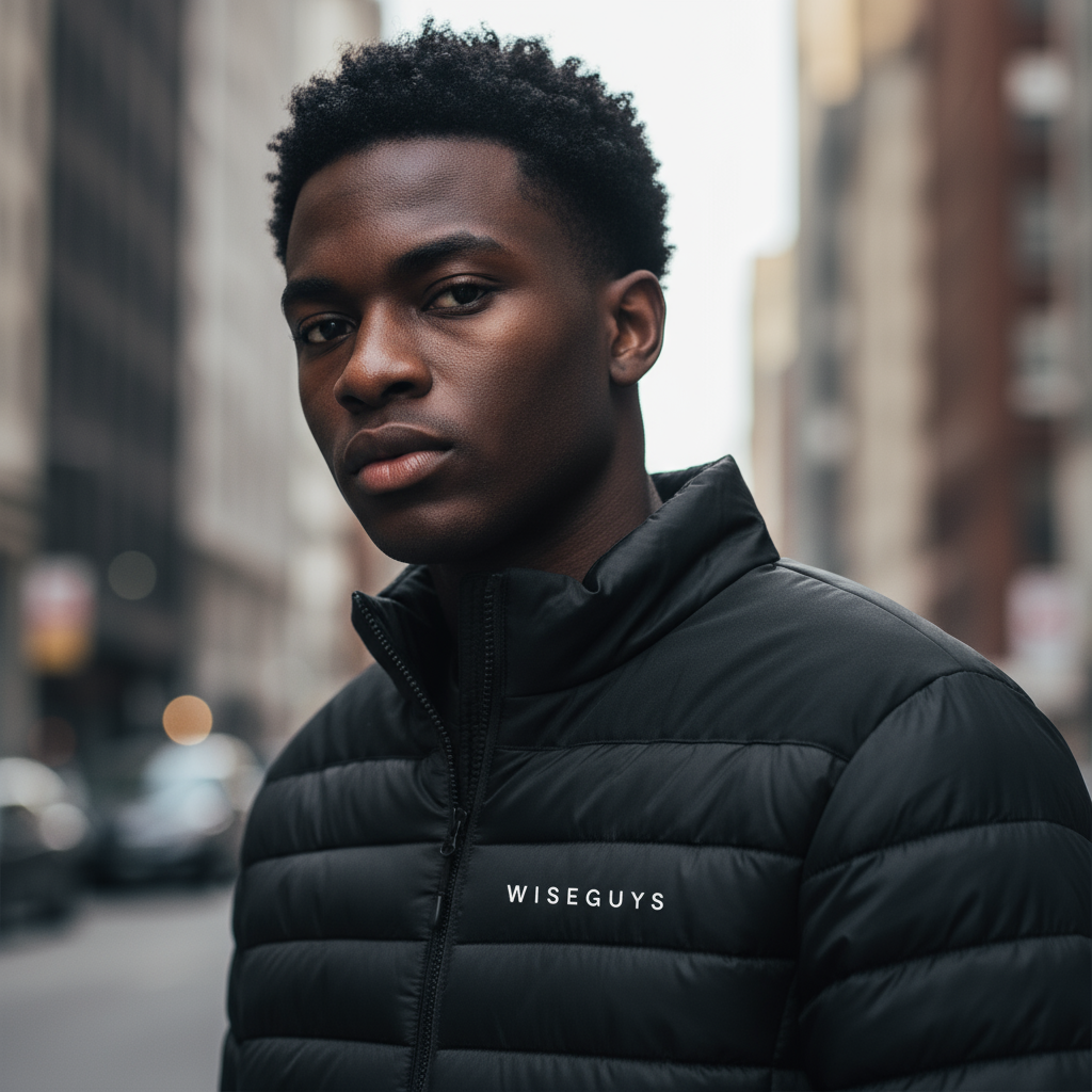 Wiseguys Bubble Coat - Close Up